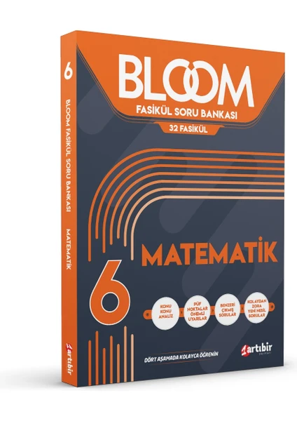 Artıbir Yayınları 6. Sınıf Matematik Bloom 32 Fasikül Soru Bankası (Kolaydan Zora Yeni Nesil Sorular)