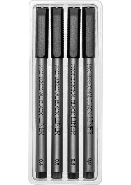  Bruno Visconti Sketch Art Professional 4'lü Fineliners Black 36-0032