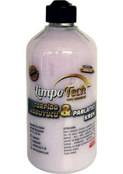 Limpo Tech Torpido Koruyucu Parlatıcı Krem 500 ml + 500 ml 2ADET