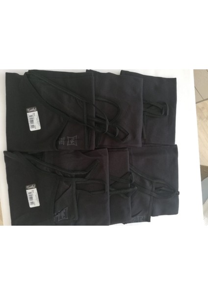 Bayan Ribana Ip Askılı Siyah Atlet, 6'lı Paket modelleri