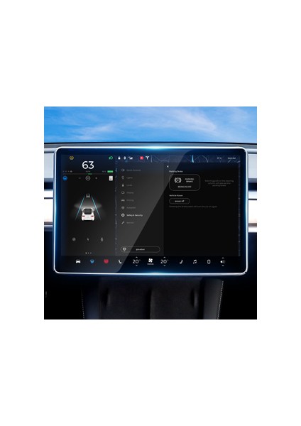Model Y Ekran Koruyucu (Parlama Önleyici Parmak Izi Önleyici Temperli Cam)