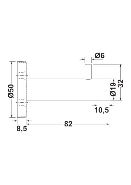 Kapı Stoperi Duvara Monte 75MM Mat Krom