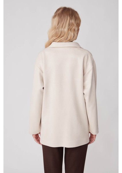 Tek Düğme Cepli Süet Ceket indirimleri