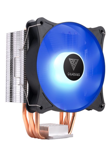 Gamdıas Boreas E1-410 Blue Lights 120MM Kule Tipi Hava Soğutma Amd ve Intel Işlemciler ile Uyumlu