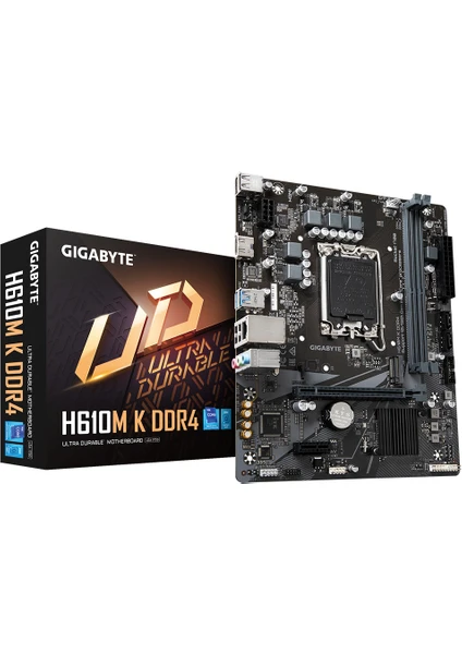 Gıgabyte H610M K Rev.1.0 2xddr4 M.2 HDMI 12-13.nesil LGA1700 Soket, Anakart