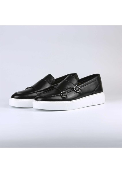 Maro Model Gerçek Deri Erkek Siyah Loafer - Erkek Siyah Casual Ayakkabı