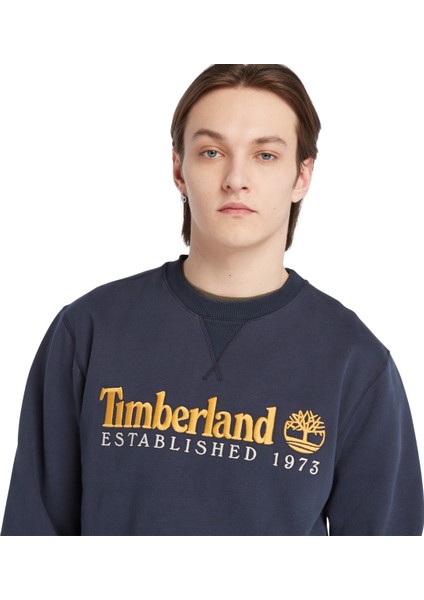Embroidery Logo Brush Back Erkek Lacivert Sweatshirt fiyatları