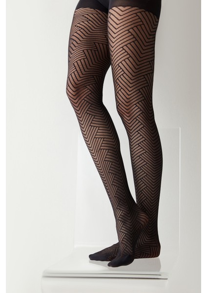 Triangle Siyah Külotlu Çorap