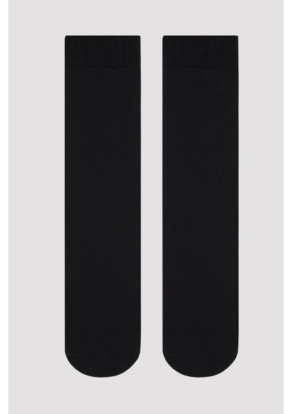 Kız Çocuk Topuksuz Siyah 2 li Pantolon Çorabı