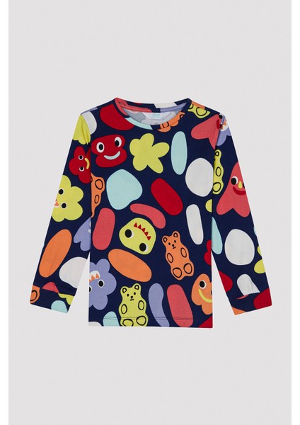 Erkek Çocuk Creatures Termal Lacivert Pijama Takımı