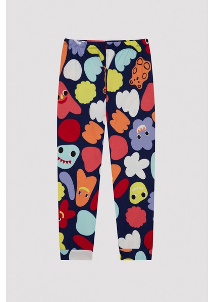 Erkek Çocuk Creatures Termal Lacivert Pijama Takımı