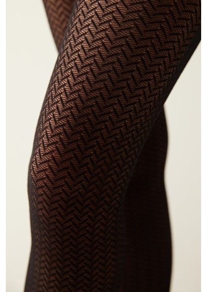 Little Herringbone Siyah Külotlu Çorap-licious modelleri