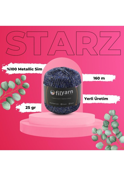 Starz, Örgü Ipi, Set, Amigurumi Ipi, Punch Ipi, Panç, Simli Ip, Sunum, Supla, Goblen Ipi