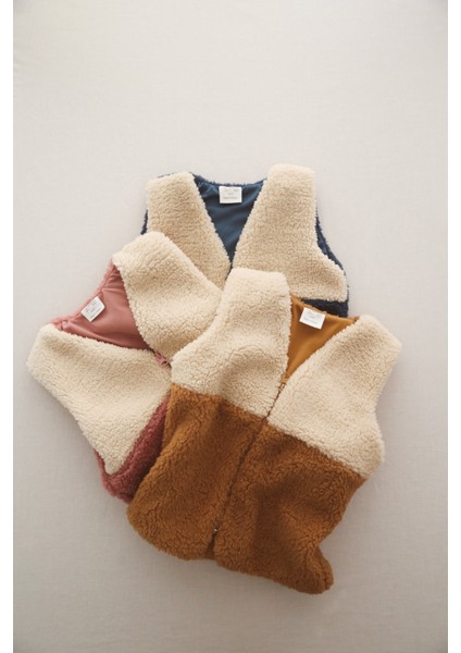 Teddy Peluş İçi Astarlı Bebek Çocuk Yelek fiyatları