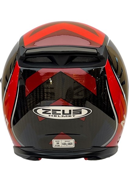 Zs-1800b Kapalı Kask Carbon Am9 Kırmızı