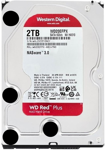 2 Tb Wd 3.5 Red Sata3 5400RPM 64MB WD20EFPX (Resmı Dıst Garantılı)