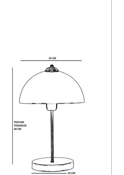 Lungo Eskitme Ufo Başlıklı Masa Lambası