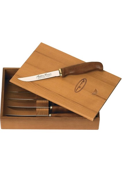 Steak Knives 6 Pc Wooden Box Bıçak