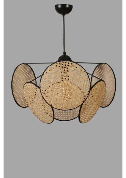 Hera Silindir 6 Lı Rattan Avize