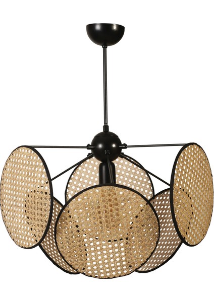 Hera Silindir 6 Lı Rattan Avize