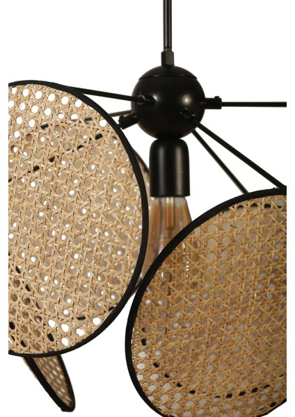 Hera Silindir 6 Lı Rattan Avize