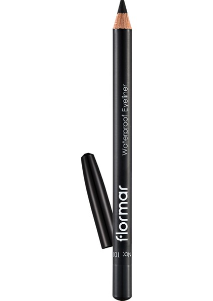 Flormar-Suya Dayanıklı Mat ve Yoğun Pigmentli Waterproof Eyeliner Göz Kalemi (101 Siyah) 8690604109012