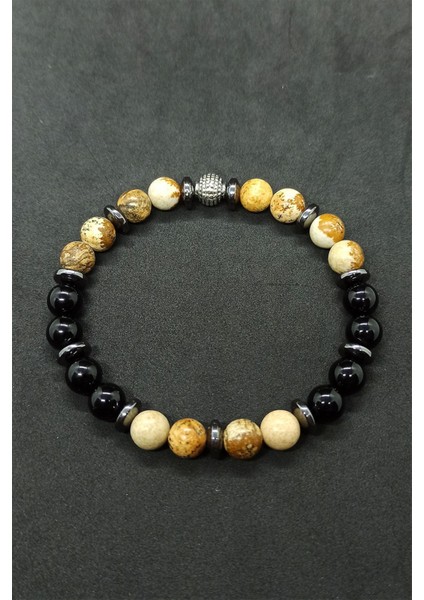 Jasper Oniks Hematit Doğal Taş Azim ve Cesaret Bileklik fiyatları