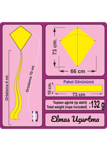Elmas Kesim Uçurtma - Kırlangıç modelleri