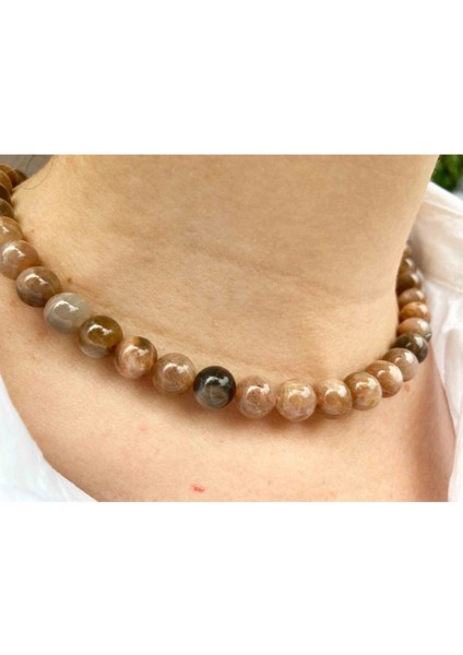 Güneş Taşı Doğaltaş Kolye 8 mm fiyatları