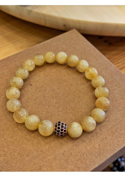 Doğal Sitrin Taşı Bileklik
