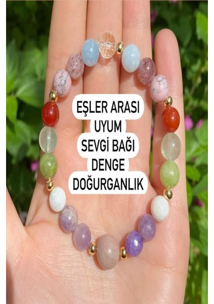 Doğal Taş Eşler Arası Uyum Sevgi Bağı Denge ve Bilekliği