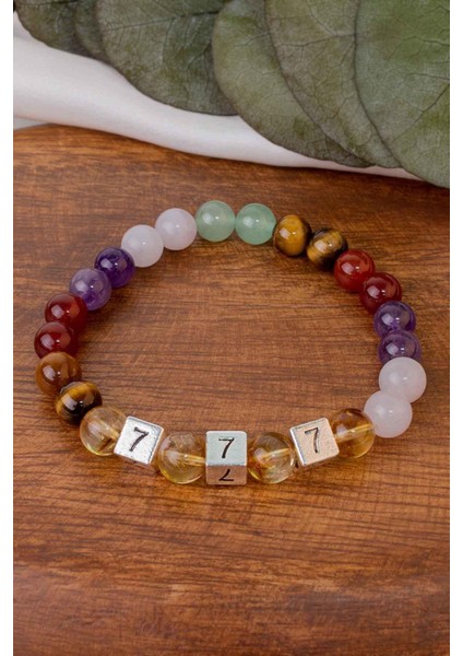 777 Sayı Sekanslı Mucize Şans Doğaltaş Bileklik