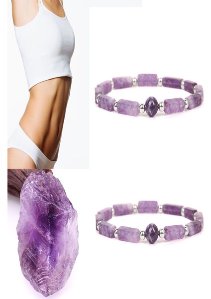 Doğal Ametist Vücut Arındırıcı Zayıflama Bilekliği
