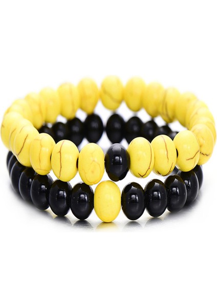 Havlit + Oniks Taşı 2 Adet Doğal Taş Bileklik