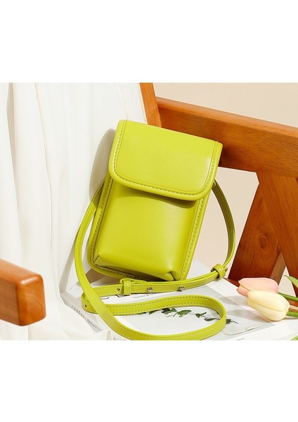 Mini Cep Telefonu Çantası Modaya Uygun Düz Renk Basit Çapraz Çanta (Yurt Dışından)