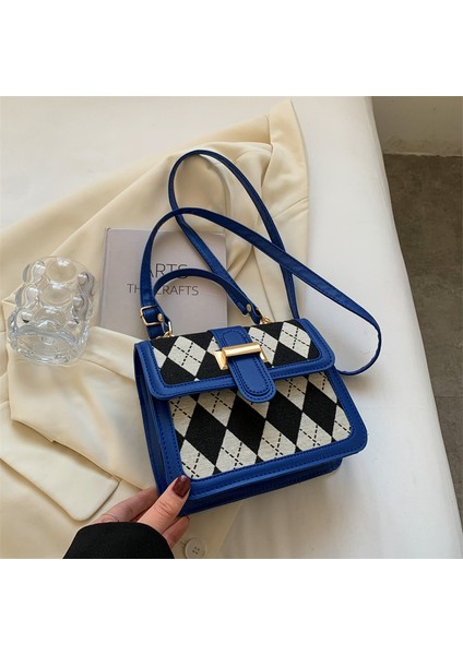 Moda Çanta Ekose Crossbody Çanta Moda Çanta Küçük Kare Çanta (Yurt Dışından)