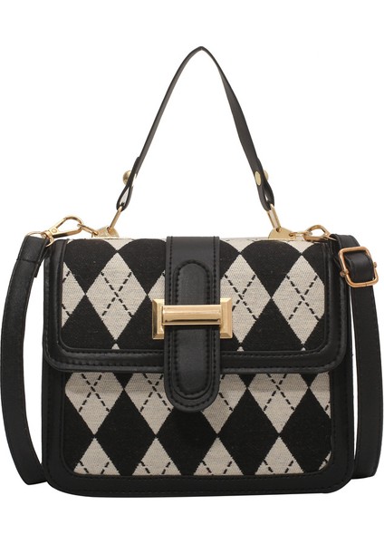Moda Çanta Ekose Crossbody Çanta Moda Çanta Küçük Kare Çanta (Yurt Dışından)