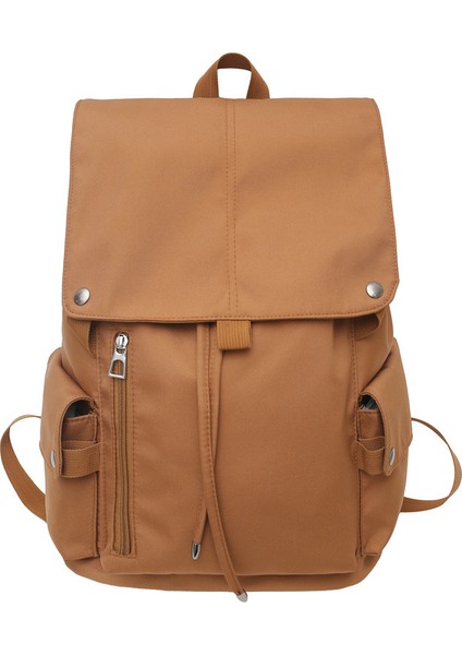 Düz Renkli Bilgisayar Sırt Çantası Kolej Tarzı Üniversite Öğrencisi Lise Kampüsü Sırt Çantası (Yurt Dışından)