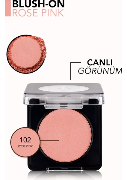 Blush-On Yüksek Pigmentli & Mat Bitişli Kompakt Toz Allık