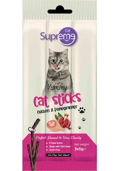 Cat Tavuklu ve Narlı Kedi Ödül Çubuğu 3X5GR