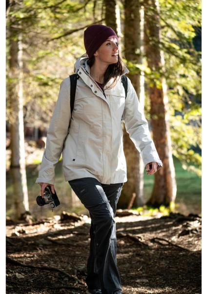 Forclaz Kadın 3'ü 1 Arada Outdoor Trekking Montu - Gri - Travel 100 - 0°c fiyatları