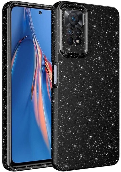 Xiaomi Redmi Note 12 Pro 4g Kılıf Kamera Korumalı Simli Parıltılı Lüks Silikon