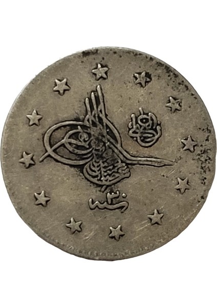 II. Abdülhamid, 2 Kuruş 1293/30 (1905) Çt/ççt Eski Madeni Gümüş Para