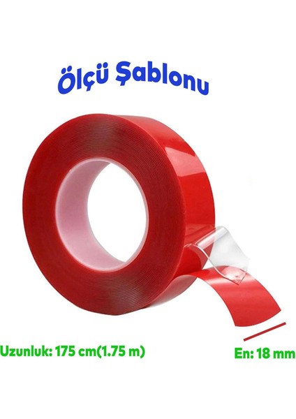 Automix Çift Taraflı Silikon Bant Monttaj Bandı 18 mm x 1,75 mt 44791