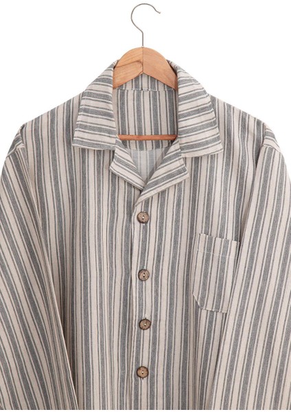 Ala Erkek Pijama Takımı %100 Organik Pamuk Keten Antrasit fiyatları