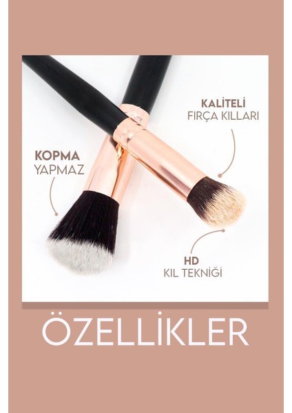 2'li Allık ve Fondöten Fırçası Seti
