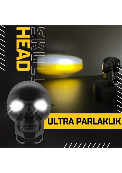 Skull Head Özel Tasarım Off Road Sis Lambası (Açma Kapama Gidonlu) 2 Adet fiyatları