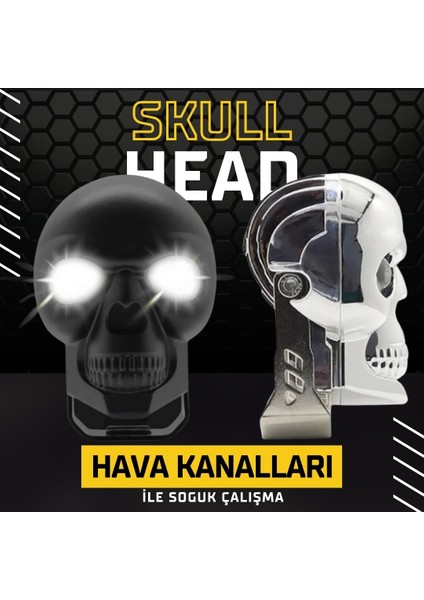 Skull Head Özel Tasarım Off Road Sis Lambası (Açma Kapama Gidonlu) 2 Adet modelleri