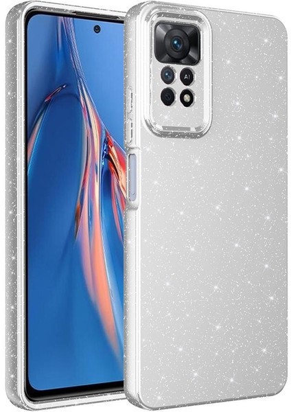 Xiaomi Redmi Note 12 Pro 4g Kılıf Kamera Korumalı Simli Parıltılı Lüks Silikon