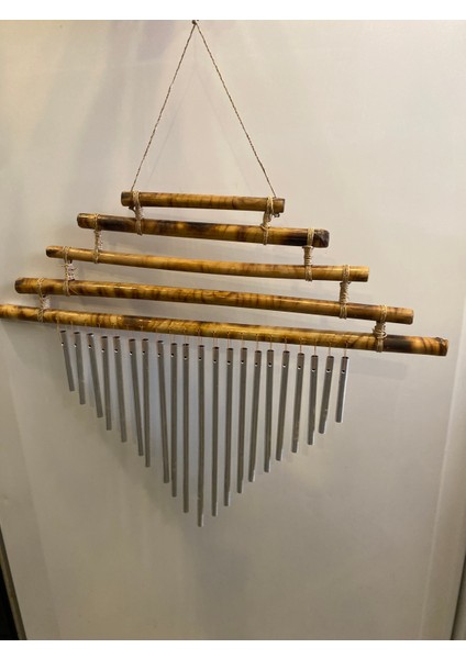 Deprem Zili Rüzgar Çanı Feng Sui Bambu